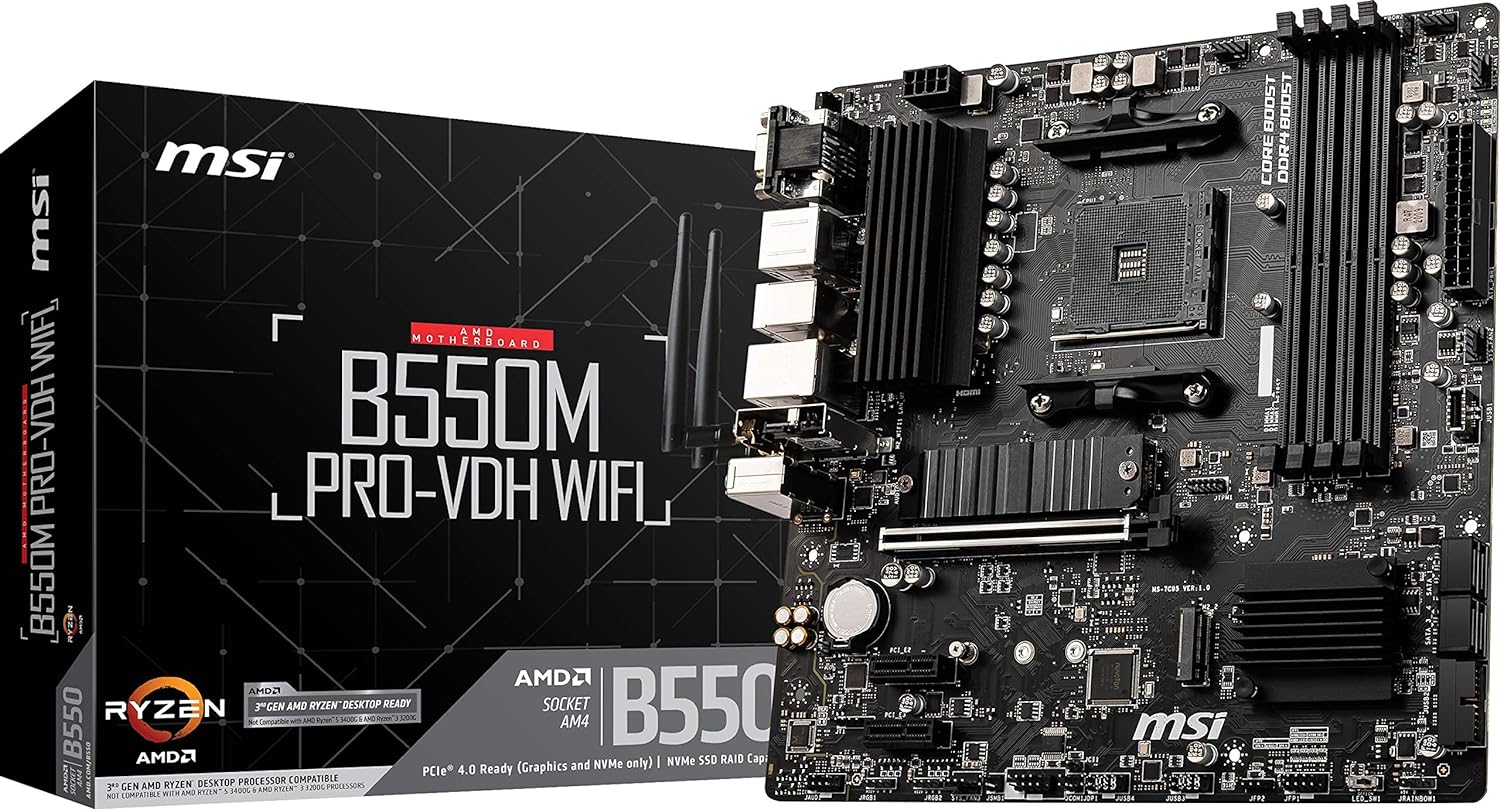 <strong><strong>2.  <strong>MSI B550M PRO-VDH Motherboard</strong></strong></strong>
